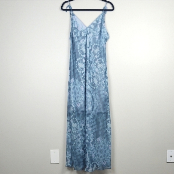 Victoria's Secret Dresses & Skirts - Victoria’s Secret Maxi Slip Dress Floral Blue Whimsical Fairycore XL